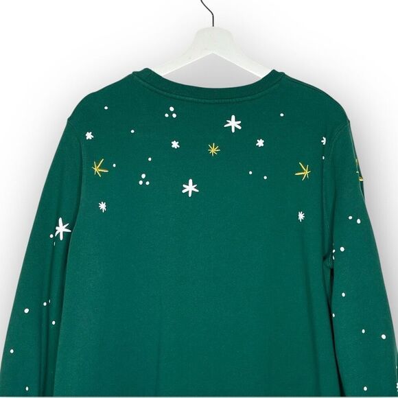 Disney Minnie Mouse Holiday Sweatshirt Green Pullover Puff Sleeves Women’s Sz 1X - Picture 6 of 13
